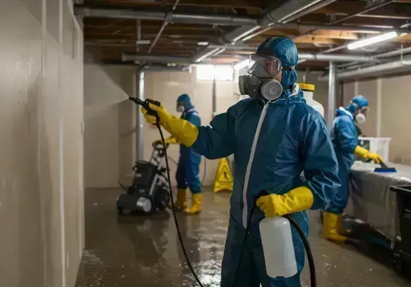 Basement Sanitization and Antimicrobial Treatment process in Tanner, WA