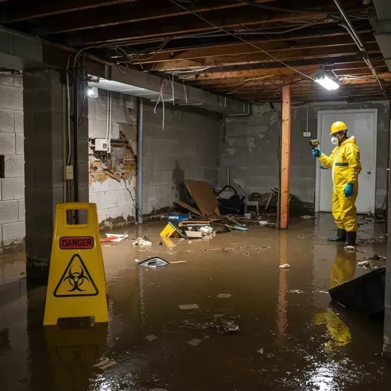 Flooded Basement Electrical Hazard in Tanner, WA Property